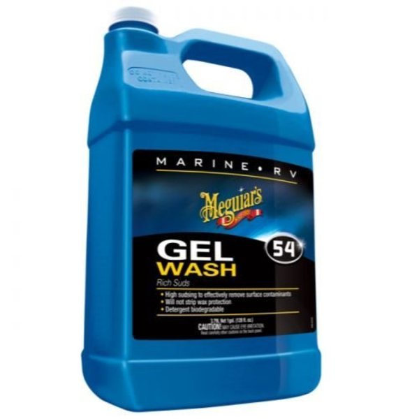 Meguiars Wax Gel, 1 Gallon Jug, Removes Boat Scum/ Dirt/ Salt Spray/ Grime/ Bird Droppings/ Fresh Contaminants M5401